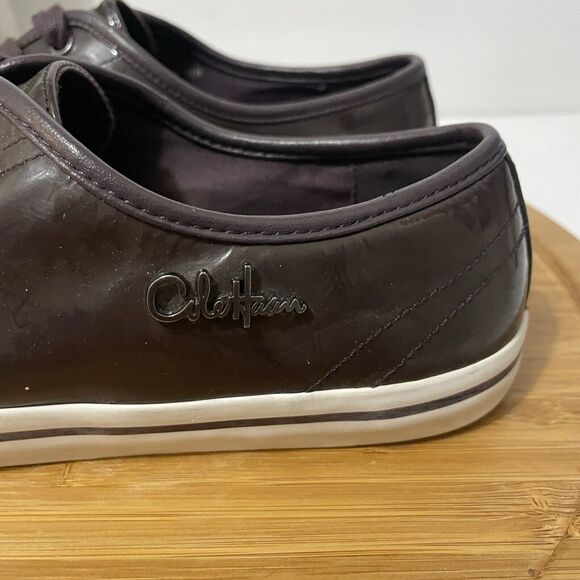 Cole Haan Laurie Purple Patent Leather Sneaker Women's 7.5 Low-Top Skater Shoe - Picture 11 of 12